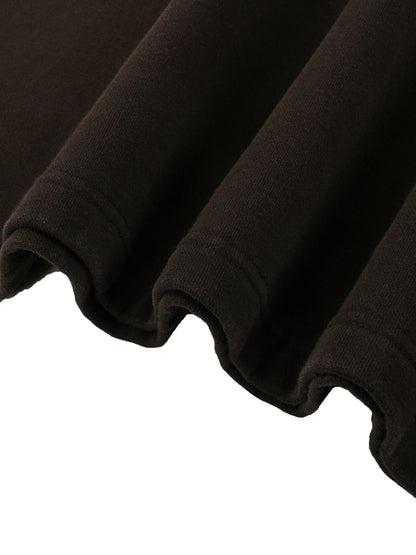 Sweatshirt,Vintage,Daily Casual,Cotton Blend,Washed,Long Sleeve,Drop Shoulder,Stand Collar,Spring,Autumn