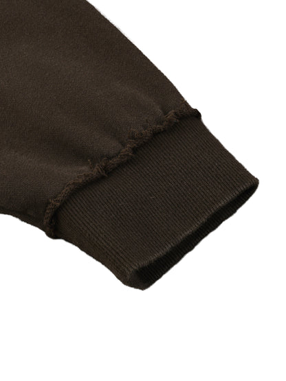 Sweatshirt,Casual,Street,Vintage,Cotton Blend,Washed,Long Sleeve,Stand Collar,Autumn,Spring