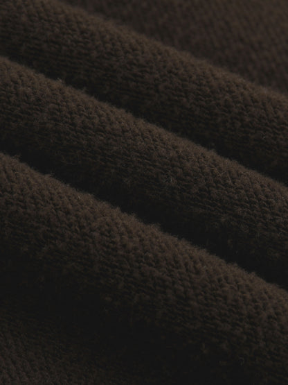 Sweatshirt,Vintage,Daily Casual,Cotton Blend,Washed,Long Sleeve,Drop Shoulder,Stand Collar,Spring,Autumn