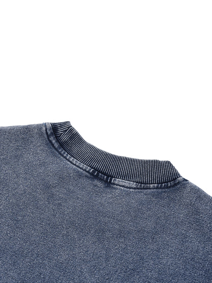 Sweatshirt,Casual,Sporty,Street,Daily Casual,Sport,Cotton Blend,Snow Wash,Long Sleeve,Drop Shoulder