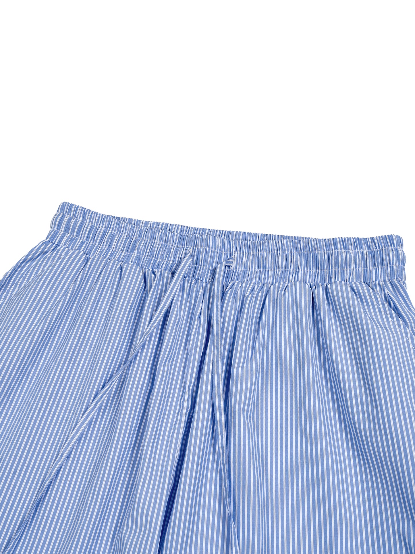 Vertical Stripe Drawstring Barrel Pants