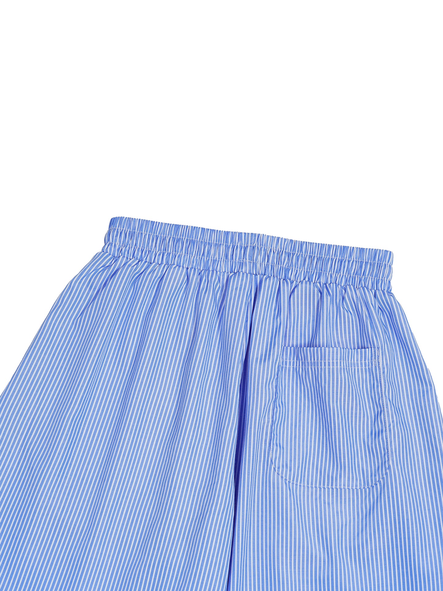 Vertical Stripe Drawstring Barrel Pants