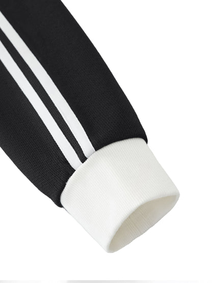 Contrast Side Stripe Fleece Track Jacket