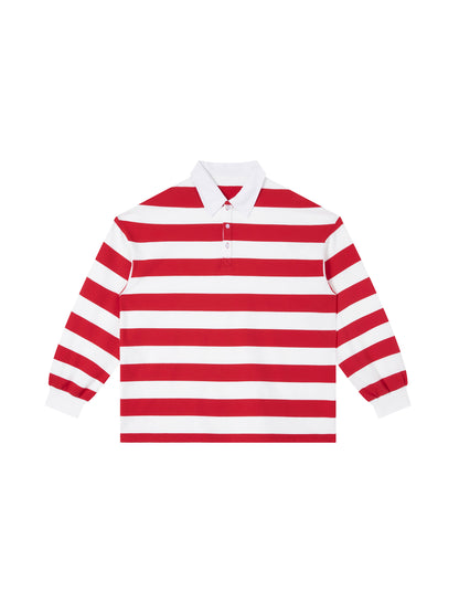 Color Block Stripe Polo Shirt