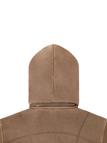 Vintage Washed Cropped Fleece Hoodie