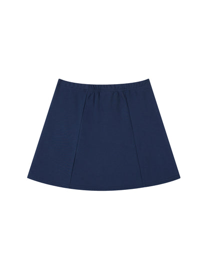 Contrast Side Stripe Slit Skirt