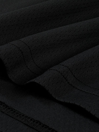 Contrast Raglan Sleeve Mesh T-Shirt